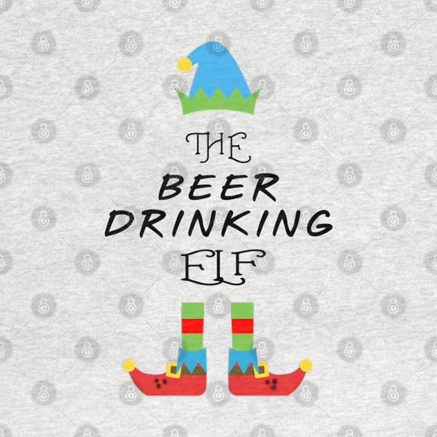 The Beer Drinking Elf Matching Family Group Christmas Party by CareTees